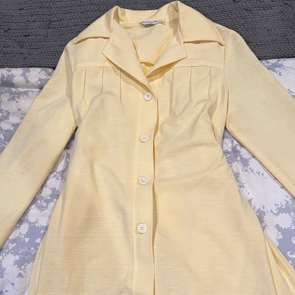 Vintage 1960s Christenfeld of California Pantsuit in Yellow